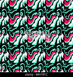 colored graffiti seamless texture Stock Vector