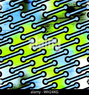 small abstract geometric objects on the beautiful colored background seamless pattern Stock Vector