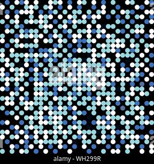 small colored balls on a black background Seamless geometric background Stock Vector