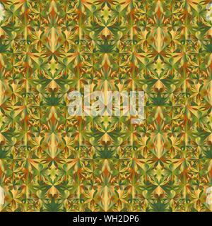 Polygonal mosaic floral pattern background design - seamless multicolored abstract gradient vector illustration Stock Vector