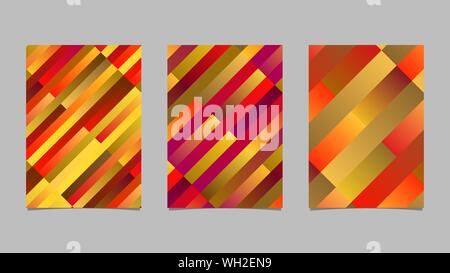 Modern gradient trendy geometrical diagonal rectangle template background collection - abstract vector brochure Stock Vector