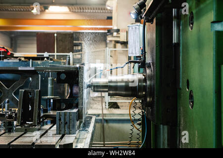 CNC milling machine in metal working factory Stock Photo