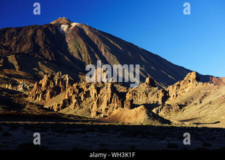 Scenic View Of Rocky Mountains At El Teide National Park Against Clear Sky
