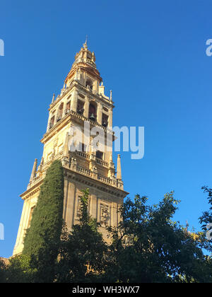 Bell tower of the Cathedral Great Mosque of Cordoba, Andalusia, Spain Stock Photo
