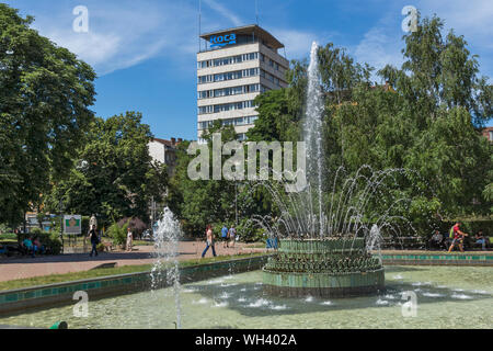 SOFIA, BULGARIA - MAY 31, 2018: Garden in front of Central Mineral Bath - History Museum of Sofia, Bulgaria Stock Photo