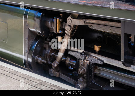 EAST GRINSTEAD, WEST SUSSEX/UK - AUGUST 30 : Steam train in East Grinstead station West Sussex on August 30, 2019 Stock Photo