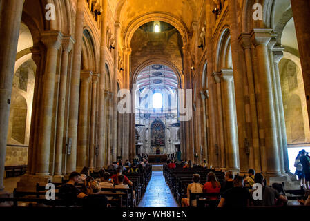 Lisbon, Portugal - July 27, 2019: Lisbon Cathedral, a Roman Catholic church located in the Alfama district Stock Photo