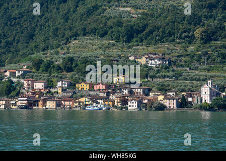 The village of Carzano on Iseo Lake in Italy Stock Photo