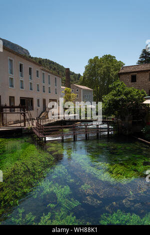 Fontaine-de-Vaucluse small charming village in Provence France Stock Photo