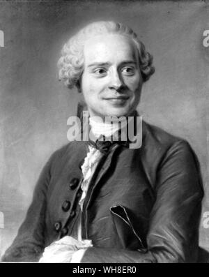 Jean Le Rond d' Alembert (1717-1783), French Mathematician, encyclopedist and theoretical physicist. Pastel by Maurice Quentin de la Tour, (1704-1788), French Rococo Era painter. . . Stock Photo