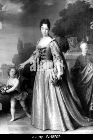 The Duchesse de Bourgogne (Duchess of Bourgogne) by Jean Baptiste Santerre 1709, French Baroque Era painter (1651-1717). From The Sun King by Nancy Mitford, page 210.. . Stock Photo