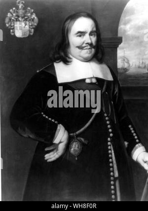 Admiral Michiel de Ruyter (Michiel Adriaenszoon de Ruyter) (1607-1676) is the most famous admiral in Dutch history. De Ruyter fought the English in the first three Anglo-Dutch Wars and scored several major victories.. . Stock Photo