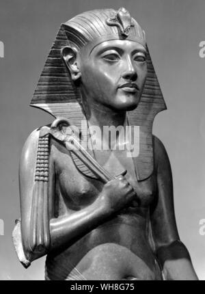 A statuette thought to be of Smenkhkare, Tutankhamen's brother. Tutankhamen by Christiane Desroches Noblecourt, page 168.. Stock Photo