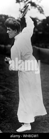 Mrs Lambert Chambers, seven times Wimbledon winner. The Encyclopedia of Tennis page 239. Stock Photo