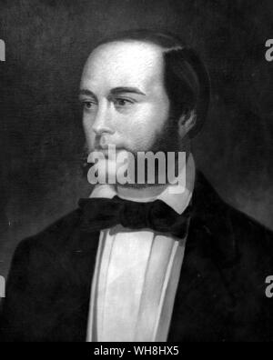 Leonard W Jerome and August Belmont were two successful and much-travelled men responsible not so much for the rebirth of American racing after the Civil War, as for the form it took when reborn: well-managed, fashionable and honest. Jerome was the architect of the new dispensation, Belmont its king. The History of Horse Racing by Roger Longrigg, page 223. Stock Photo