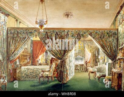 Mme Hanska's rooms, either at Wierzchownia or Pohrebyscze, where she was born Stock Photo