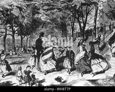 The Boston Common, by Winslow Homer 1858. Three years before Anthony Trollope's first visist Stock Photo