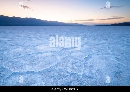 Salt flats, Death Valley National Park, California, United States of America, North America Stock Photo