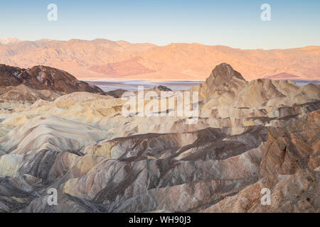 Zabriskie Point in Death Valley National Park, California, United States of America, North America Stock Photo