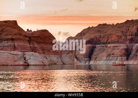 Sunset over Lake Powell, Arizona, United States of America, North America Stock Photo