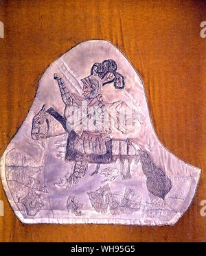 Spain, Madrid: Museo del Ejercito. Pizzaro's standard textiles. Stock Photo