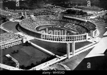 The Olympic Stadium and swimming pool  Berlin Olympic Games Berlin 1936 Stock Photo