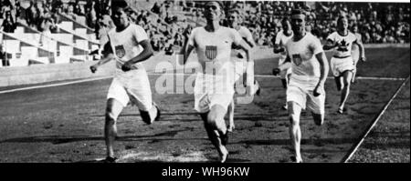 (Ted) James Meredith winning  800 metre Olympic Games 1912  Stockholm Stock Photo