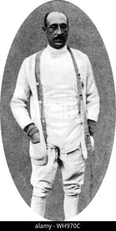 France, Paris 1924 Olympics: Roger Ducret (France) competed in the fencing.. Stock Photo