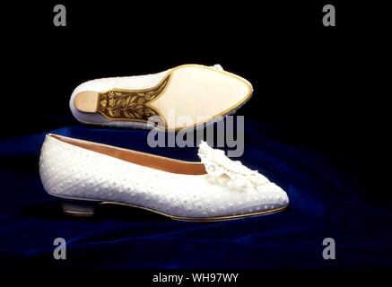 Princess of Wales Wedding Slippers Stock Photo