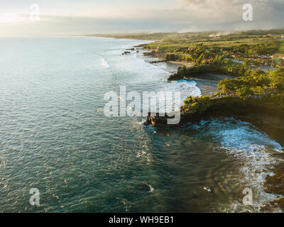 Aerial view from Tanah Lot Temple, Bali, Indonesia, Southeast Asia, Asia Stock Photo
