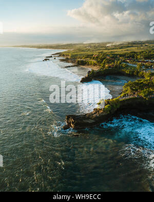 Aerial view from Tanah Lot Temple, Bali, Indonesia, Southeast Asia, Asia Stock Photo