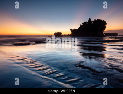 Twilight at Tanah Lot Temple, Bali, Indonesia, Southeast Asia, Asia Stock Photo