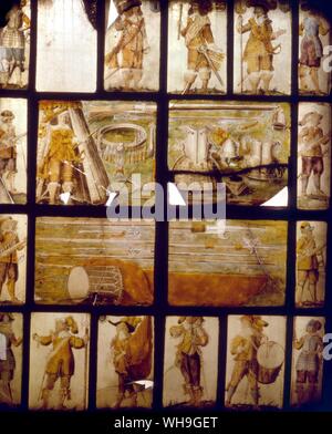 Drawing of Stained Glass Window Stock Photo
