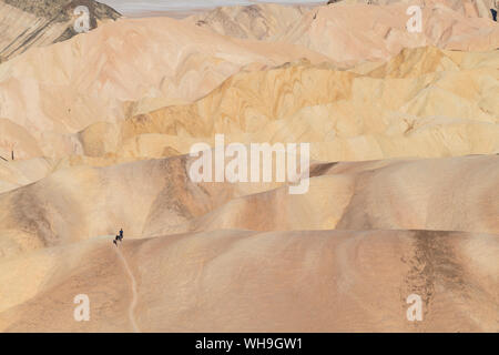 Zabriskie Point in Death Valley National Park, California, United States of America, North America Stock Photo