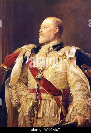 King Edward VII 1907 (1841-1910) King of Great Britain and Ireland eldest son (Albert Edward) of Queen Victoria  and Prince Albert Stock Photo