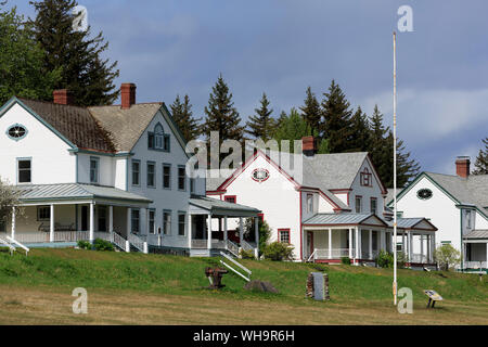 Officers' Row, Fort Seward, Haines, Lynn Canal, Alaska, United States of America, North America Stock Photo