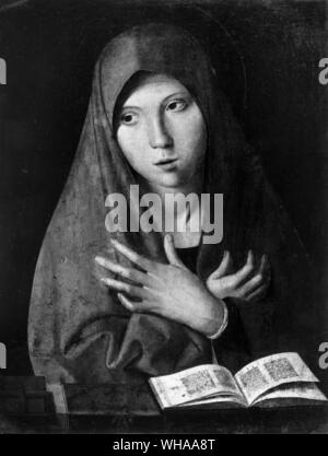 Maria der Verkundigung. by Antonello da Messina. Virgin of the Annunciation Stock Photo