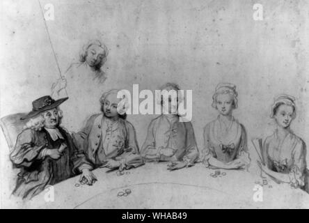 William Hogarth . Hazard Table. Hogarth, William English caricaturist, engraver, and painter  1697-1764 . . Stock Photo