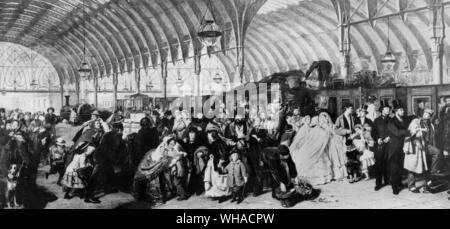 William Powell Frith. The Railway Station. completed 1862 Stock Photo