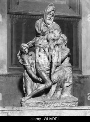 Michelangelo Buonarroti. Pieta. before 1550-5. Florence Duomo Stock Photo