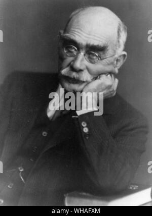 Said to be the last photograph of Rudyard Kipling, this was taken in Paris by G L Manuel Freres in 1935 on condition it was not published till after Kipling's death Stock Photo