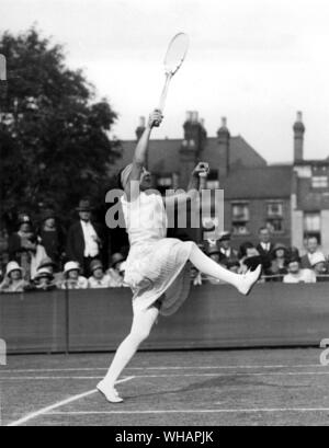 Suzanne Lenglen 1926. Wimbledon. . Born: May 24, 1899. French tennis player. . dominated women's tennis from 1919-26; won both Wimbledon and French singles titles 6 times.. . Died: July 4, 1938. . Stock Photo