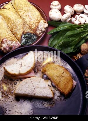 French Cooking By Eileen Reece.. . Crepes Aux Champignons With a Sauce ...