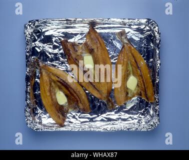 Cooking Kippers Stock Photo