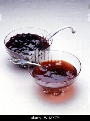 Blackcurrant Jam. Redcurrant Jelly Stock Photo
