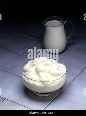 Apple Snow made from eggs whites  coking apples and castor sugar Stock Photo