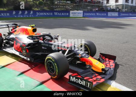 # 23 Alexander ALBON, THAI, Red Bull Racing, RB15, Honda RA619H engine Formula 1 racing driver at the Formula 1 Johnnie Walker Belgian Grand Prix 01.09.2019 Circuit de Spa-Francorchamps in Belgium | usage worldwide Stock Photo