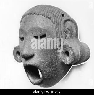The god of Mexico Xipe was one of several Mexican whose human imperonators could also his victims Stone mask of the Aztec Xipe Stock Photo - Alamy