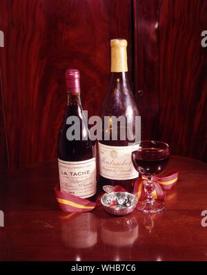 Wine bottles and glass. Stock Photo