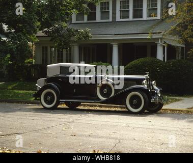 Transport Road 1932. Auburn 12-161A Phaeton Sedan. Stock Photo